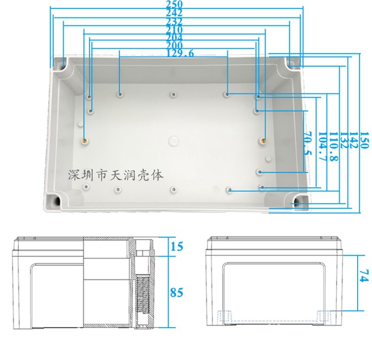 電路板鋁外殼,信號(hào)增強(qiáng)器鋁合金外殼